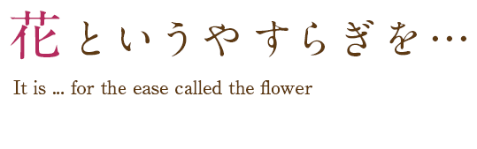 花というやすらぎを… It is ... for the ease called the flower 阪急伊丹駅ビル直結 伊丹リータ1F